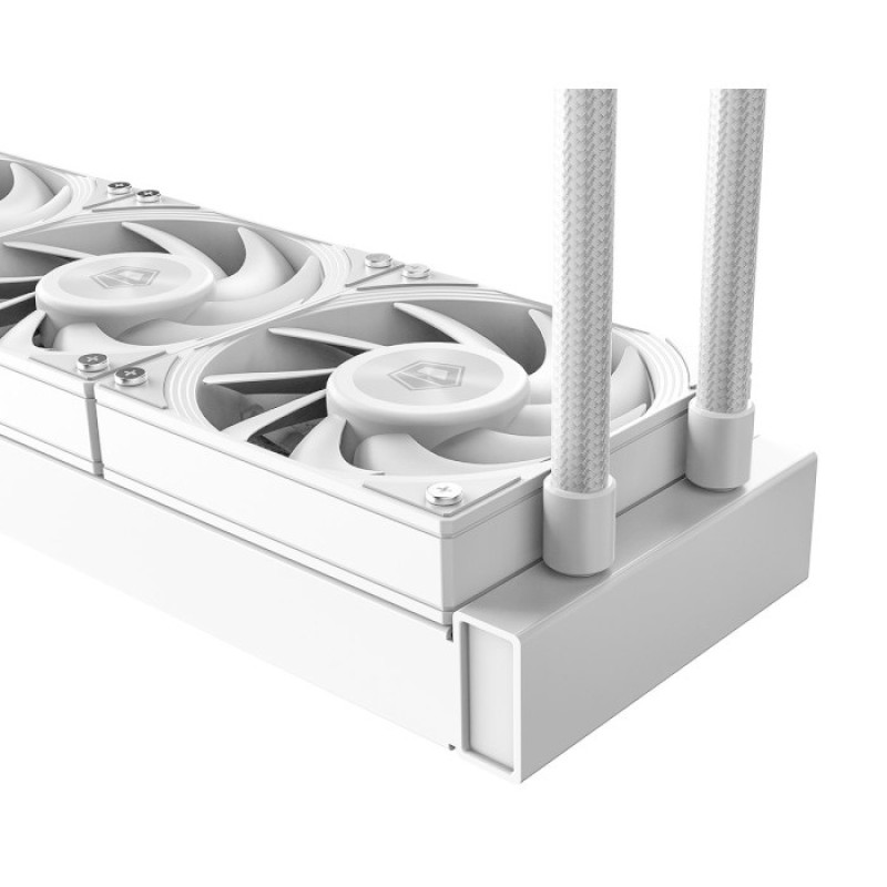 Система рідинного охолодження ID-Cooling DX360 MAX, White, Intel: 1851/1700/1200/115x, AMD: AM4/AM5, до 350 Вт, 3x120 DF-125-W (Zero rpm ready) 0-2150 об/хв, 32.5dB(A) Max, 38 мм товщина радіатора