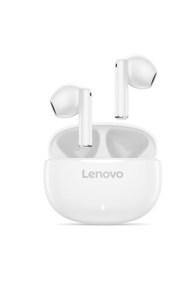 Навушники бездротові Lenovo E310, White, Bluetooth 5.3, мікрофон (ENC), динаміки 13 мм, зарядний кейс, 32 Ом, 114 дБ (GXD1Q65145)