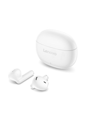Навушники бездротові Lenovo E310, White, Bluetooth 5.3, мікрофон (ENC), динаміки 13 мм, зарядний кейс, 32 Ом, 114 дБ (GXD1Q65145)
