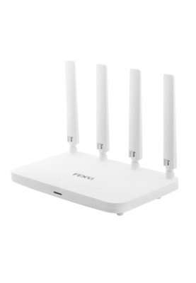 Роутер Fenvi FV-AX1800WR, White, WiFi 6 (2.4GHz до 574 MB/s / 5GHz до 1201 MB/s), 3xGLan, 1xGWan, MU-MIMO, 4 внешних антенн