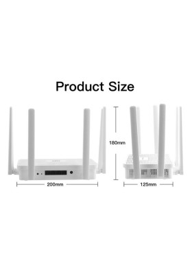 Роутер Fenvi FV-AX3000WR, White, WiFi 6 (2.4GHz до 574 MB/s / 5GHz до 2402 MB/s), 3xGLan, 1xGWan, MU-MIMO, 6 внешних антенн
