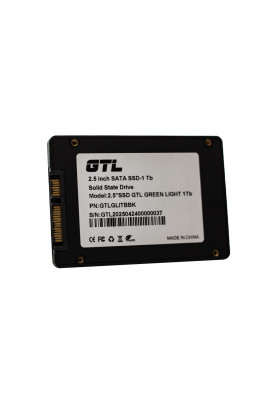 Твердотільний накопичувач SSD 1Tb, GTL Green Light, SATA3, 2.5", 3D TLC, 520/500 МБ/с, Bulk (GTLGLITBBK)