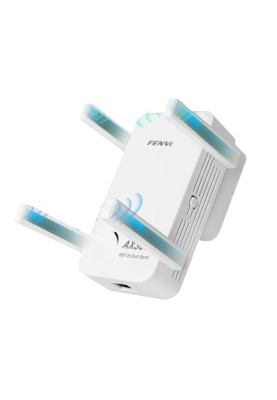 Wi-Fi повторювач Fenvi F-AX3000R, White, WiFi 6, 2.4GHz (до 573 Мбіт/с) / 5GHz (до 2400 Мбіт/с), 1xGLan, 4 зовнішні антени