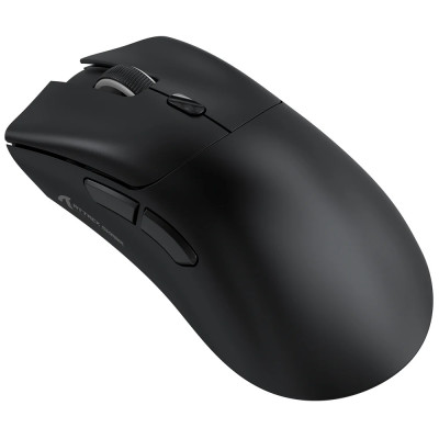 Миша бездротова Attack Shark R1, Black, Bluetooth / USB 2.4GHz / Type-C, оптична (сенсор PixArt PAW3311), 800 - 18 000 dpi, 400 IPS, 40G, 6 кнопок, акумулятор 300 mAh, 59 г