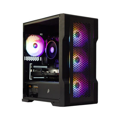 Комп'ютер GTL HexaGaming A84G6FR (R5-8400F / B650 / 16G DDR5 / RTX 4060-8 / SSD 1TB / mATX / 500W / No OS) (GTLHGB846N46P1M5_X65T3) Black, RGB