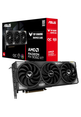 Відеокарта Radeon RX 9060 XT, Asus, TUF GAMING OC, 16Gb GDDR6, 128-bit, HDMI/2xDP, 3340/20000 MHz, 8-pin (TUF-RX9060XT-O16G-GAMING)