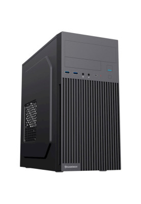 Корпус GameMax MT-321-NP-2U3 Black, без БЖ, Mini Tower, Micro ATX / Mini ITX, 2хUSB 3.0, 1xType-C, 373x173x353 мм, 0.5 мм, 2.7 кг