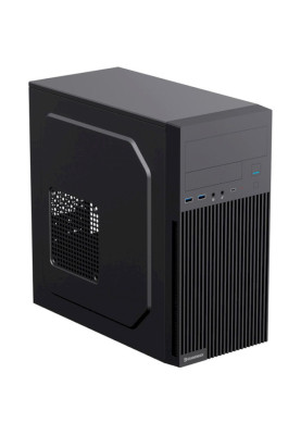 Корпус GameMax MT-321-NP-2U3 Black, без БЖ, Mini Tower, Micro ATX / Mini ITX, 2хUSB 3.0, 1xType-C, 373x173x353 мм, 0.5 мм, 2.7 кг