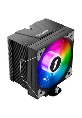 Кулер для процесора 1stPlayer PS130-BK, 1x130 мм 4-pin PWM ARGB, алюміній/мідь, Intel: 1851/1700/1200/115x, AMD: AM4/AM5, 130x157x90 мм, 32.3 dBa Max, до 220 Вт