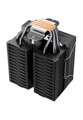 Кулер для процесора 1stPlayer PS130-BK, 1x130 мм 4-pin PWM ARGB, алюміній/мідь, Intel: 1851/1700/1200/115x, AMD: AM4/AM5, 130x157x90 мм, 32.3 dBa Max, до 220 Вт
