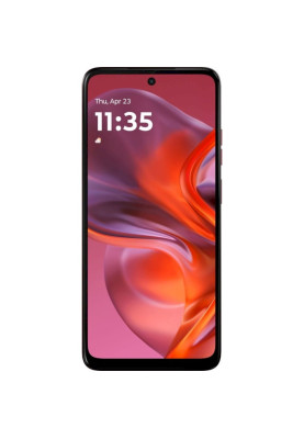 Смартфон Motorola G05, Plum Red, 6.67" (1612х720, 90 Гц, LCD), MediaTek Helio G81 (8 ядер), Mali-G52 MC2, RAM 4GB, ROM 128GB, MicroSD (до 1 ТБ), WiFi, Bluetooth 5.4, 50Mp + 8Mp, 5200 mAh, Android 15 (PB6L0035UA)