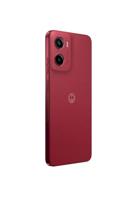 Смартфон Motorola G05, Plum Red, 6.67" (1612х720, 90 Гц, LCD), MediaTek Helio G81 (8 ядер), Mali-G52 MC2, RAM 4GB, ROM 128GB, MicroSD (до 1 ТБ), WiFi, Bluetooth 5.4, 50Mp + 8Mp, 5200 mAh, Android 15 (PB6L0035UA)