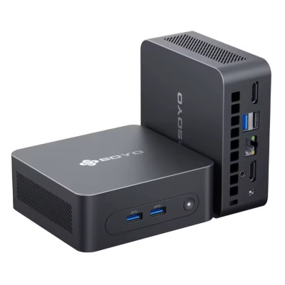 Неттоп Soyo M2 Plus 2, Black, N100 (4x0.1-3.4 GHz), 16Gb DDR4, 512Gb SSD NVMe, UHD Graphics, WiFi 5, Bluetooth 5.0, GLan, 3xUSB 3.2 / 1xUSB 2.0, 2xHDMI, Windows 11 Pro (TLM004)