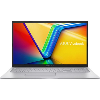 Ноутбук 17" Asus VivoBook 17 X1704VA-AU756 Cool Silver 17.3" (1920x1080, IPS, 60Hz) , Intel Core i3-1315U (6x1.2-4.5GHz), 16GB DDR4, SSD 512GB, Intel UHD, WiFi 6E, BT 5.3, Web, 1xType-C/2xUSB 3.2/1xUSB2.0, HDMI, 50 Wh, noOS (90NB10V1-M00V40)