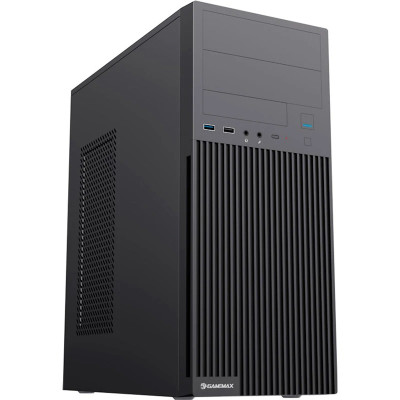 Корпус GameMax ET215, Black, без БЖ, Midi Tower, ATX / Micro ATX / Mini ITX, 1хUSB 3.0 / 1хUSB 2.0, макс. CPU - 145 мм / VGA - 310 мм (ET-215-NP-U3)