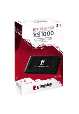 Зовнішній накопичувач SSD, 2Tb, Kingston XS1000 "BoC", Black, Type-C 3.2 (Gen 2), 1050 / 1000 Мб/с (SXS1000/2000GA)