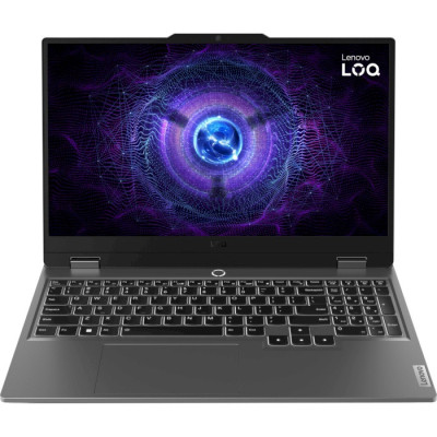 Ноутбук 15" Lenovo LOQ 15IAX9 (83GS00PYRA) Luna Grey, 15.6" (1920x1080, IPS, 144 Гц), Intel Core i5-12450HX (8х3.1-4.4GHz), RAM 24GB DDR5, SSD 512GB, nVidia GeForce RTX 4060 8GB, LAN, Wi-Fi 6, Bluetooth 5.2, USB-C/3хUSB 3.2, HDMI, 60Wh, DOS