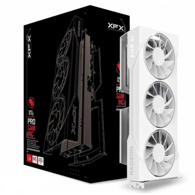 Відеокарта Radeon RX 9060 XT, XFX, Swift Triple OC Gaming (White Edition), 16Gb GDDR6, 128-bit, HDMI/2xDP, 3320/20000 MHz, 8-pin (RX-96TS316W7)