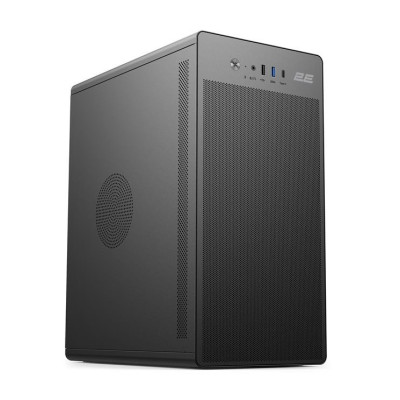 Корпус 2E Credo V285B, Black, без БЖ, Mini Tower, для Micro ATX / Mini ITX, 1xType-C / 1xUSB 3.0 / 1xUSB 2.0, макс. CPU - 160 мм / VGA - 300 мм, 1x120 мм (2E-V285B)
