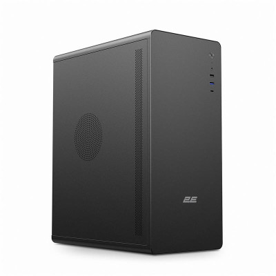 Корпус 2E Credo V500B, Black, 400 Вт, Mid Tower, для ATX / Micro ATX / Mini ITX, 1xType-C / 1xUSB 3.0 / 1xUSB 2.0, макс. CPU - 160 мм / VGA - 310 мм, 1x120 мм (2E-V500B-400)