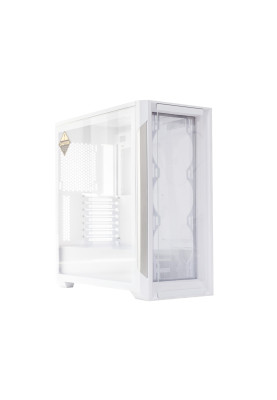 Корпус ALmordor L1400 Shield White, без БЖ, Mid Tower, для EATX / ATX / Micro ATX / Mini ITX, 2xUSB 3.0, 1xType-C, макс. CPU - 180 мм / VGA - 410 мм / PSU - 180 мм, бічна панель із загартованого скла (ALL1400MW)