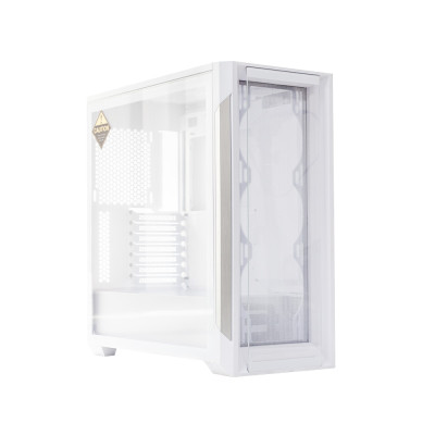 Корпус ALmordor L1400 Shield White, без БЖ, Mid Tower, для EATX / ATX / Micro ATX / Mini ITX, 2xUSB 3.0, 1xType-C, макс. CPU - 180 мм / VGA - 410 мм / PSU - 180 мм, бічна панель із загартованого скла (ALL1400MW)