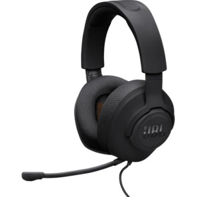 Навушники JBL Quantum 100M2, Black, 3.5 мм, мікрофон, динаміки 40 мм, технологія "QuantumSOUND Signature", 1.2 м (JBLQTUM100M2BLK)