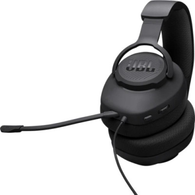 Навушники JBL Quantum 100M2, Black, 3.5 мм, мікрофон, динаміки 40 мм, технологія "QuantumSOUND Signature", 1.2 м (JBLQTUM100M2BLK)