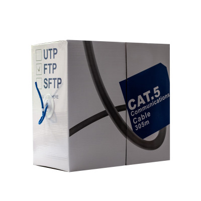 Кабель FTP, CCA, для внутрішньої прокладки, 4x2x0,48 мм, кат.5e, GTL, бухта 305 м (GTLFTP42485E305)