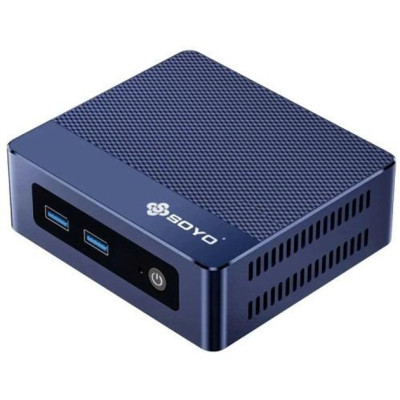 Неттоп Soyo M4 Plus, Dark Blue, N150 (4x0.1-3.6 GHz), 16Gb DDR4, 512Gb SSD NVMe, UHD Graphics, WiFi 5, Bluetooth 5.0, GLan, 3xUSB 3.2 / 1xUSB 2.0, HDMI/DP, Windows 11 Pro