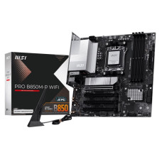 Материнська плата AM5 MSI PRO B850M-P WIFI, B850, 4xDDR5, Int.Video (CPU), 4xSATA3, 3xM.2, 1xPCI-E 5.0 x16, 3xPCI-E 3.0 x16, ALC897, Realtek 8126VB 5Gb, WiFi 7, Bluetooth 5.4, 9xUSB 3.2 / 8xUSB 2.0, HDMI/DP, Micro ATX