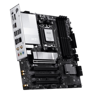Материнська плата AM5 MSI PRO B850M-P WIFI, B850, 4xDDR5, Int.Video (CPU), 4xSATA3, 3xM.2, 1xPCI-E 5.0 x16, 3xPCI-E 3.0 x16, ALC897, Realtek 8126VB 5Gb, WiFi 7, Bluetooth 5.4, 9xUSB 3.2 / 8xUSB 2.0, HDMI/DP, Micro ATX