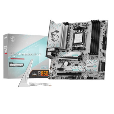 Материнська плата AM5 MSI B850M GAMING PLUS WIFI, B850, 4xDDR5, Int.Video (CPU), 4xSATA3, 2xM.2, 1xPCI-E 5.0 x16, 1xPCI-E 4.0 x16, 1xPCI-E 3.0 x1, ALC897, 8126 5G, WiFi 7, Bluetooth 5.4, 11xUSB 3.2 / 4xUSB 2.0, HDMI/DP, MicroATX