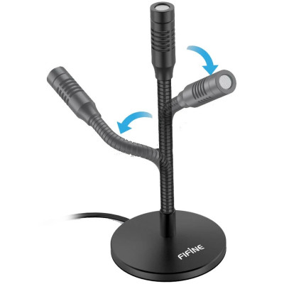 Мікрофон Fifine K050, Black, USB, на підставці, регульований кут, 2 м, -47 дБ