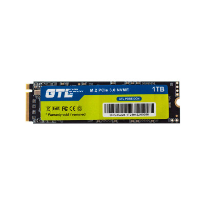 Твердотільний накопичувач SSD 1Tb, GTL Poseidon (Gen 2), PCI-E 3.0 x4, M.2 2280, 3D TLC, 2100/1700 МБ/с, Bulk (GTLPOS1024G2GBNV)