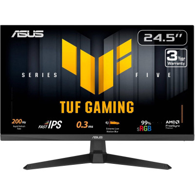 Монітор 24.5" Asus TUF Gaming VG259Q5A, Black, Fast IPS, 1920x1080 (16:9), 200 Hz, 0.3 мс, 300 кд/м2, 1000:1, 178°/178°, DP/2хHDMI, 2 x 2 Вт, Vesa 100x100, Adaptive Sync (90LM0BL1-B01O71)