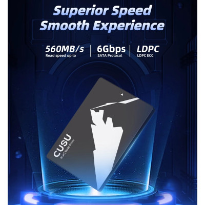 Твердотільний накопичувач SSD 512Gb, CUSU C300, SATA3, 2.5", 3D TLC, 550/520 МБ/с (KS2G4512AS)