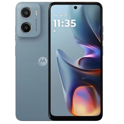 Смартфон Motorola E15, Misty Blue, 2 Nano-SIM, 6.67" (1604х720, 90 Гц, IPS), MediaTek Helio G81 (8 ядер), ARM Mali-G52 MC2, RAM 2Gb, ROM 64Gb, MicroSD (до 1 ТБ), GPS, Wi-Fi, Bluetooth 5.4, LTE, 32 Мп + 8 Мп, 5200mAh, Android 14 (PB6S0001RS)