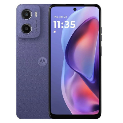 Смартфон Motorola E15, Fresh Lavender, 2 Nano-SIM, 6.67" (1604х720, 90 Гц, IPS), MediaTek Helio G81 (8 ядер), ARM Mali-G52 MC2, RAM 2Gb, ROM 64Gb, MicroSD (до 1 ТБ), GPS, Wi-Fi, Bluetooth 5.4, LTE, 32 Мп + 8 Мп, 5200mAh, Android 14 (PB6S0006RS)