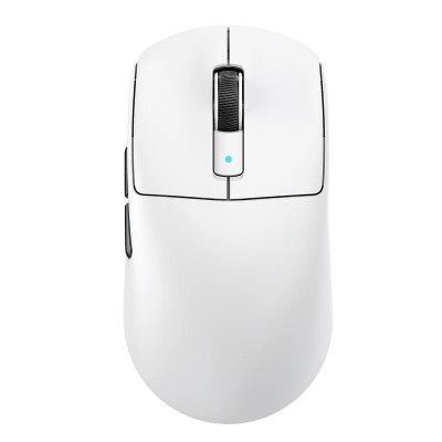 Миша бездротова Attack Shark R6, White, Bluetooth 5.2 / USB 2.4GHz / Type-C, оптична (сенсор PixArt PAW3950 Max), до 42 000 dpi, 50G, 750IPS, чіп Nordic 52840, 5 кнопок, перемикачі Omron, акумулятор, 39 г