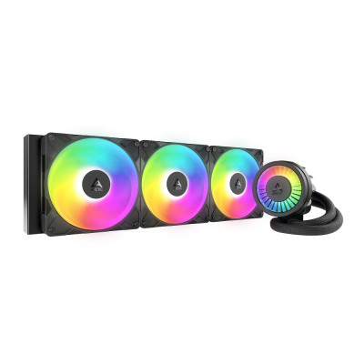 Система рідинного охолодження Arctic Liquid Freezer III Pro 420 A-RGB, Black, вентилятори 3х140 мм, 400-2500 обертів/хв, сумісність з Intel/AMD: LGA1700, LGA1851/AM4, AM5 (ACFRE00185A)