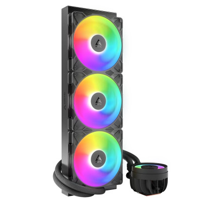 Система рідинного охолодження Arctic Liquid Freezer III Pro 420 A-RGB, Black, вентилятори 3х140 мм, 400-2500 обертів/хв, сумісність з Intel/AMD: LGA1700, LGA1851/AM4, AM5 (ACFRE00185A)