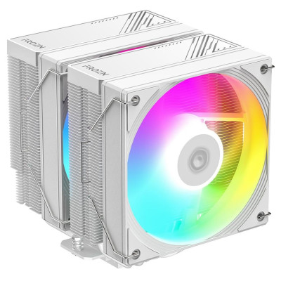 Кулер для процесора ID-Cooling FROZN A620 PRO SE ARGB SNOW, 2x120 мм, 6 теплових трубок, алюміній/мідь, Intel: 1851, 1700, 1200, 115x, AMD: AM4/AM5, 300±200 ~ 2000±10% об/мин, 27.2dB(A) Max, 157х120х142 мм, 2x120mm 4-pin PWM, до 260 Вт