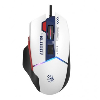 Миша Bloody W95 Ultra, Sports Navy, USB, оптична (сенсор Alpha 20K), 100 - 20 000 cpi, 40G, 350IPS, RGB підсвічування, 8 програмованих кнопок, вбудована пам'ять, перемикачі більше 50 млн. натискань, 1.8 м