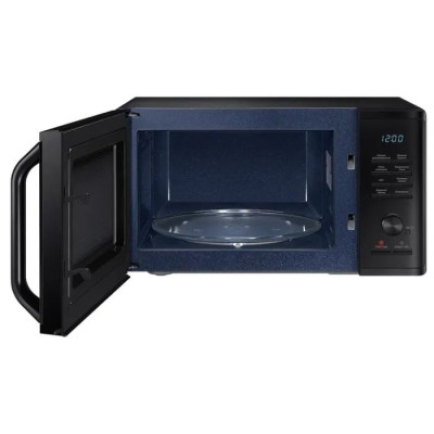 Мікрохвильова піч Samsung MS23K3515AK/UA, Black, 800W, 23л, 6 рівнів потужності, управління електронне, дисплей, відкриття дверцят ручкою, таймер, годинник