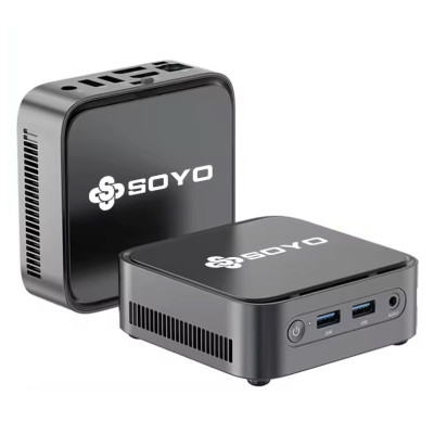 Неттоп Soyo M4 Plus 2, Black, N150 (4x0.1-3.6 GHz), 16Gb DDR4, 512Gb SSD NVMe, Graphics, WiFi 5, Bluetooth 5.2, GLan, 2xUSB 3.2 / 2xUSB 2.0, HDMI/DP, Windows 11 Pro