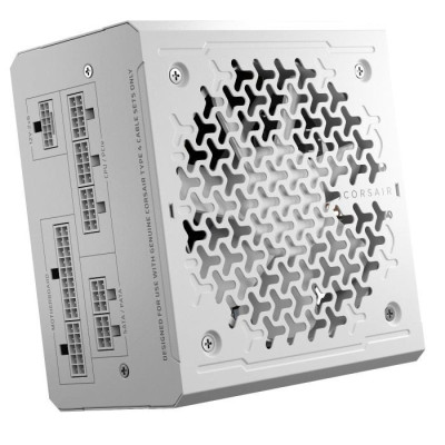 Блок живлення 850 Вт, Corsair RM850e, White, модульний, 80+ Gold, 120 мм, 4xMolex / 7xSATA / 3x6+2-pin / 1x16-pin / 2x4+4-pin / 1x20+4-pin, захист OVP/UVP/SCP/OTP/OPP (CP-9020293-EU)