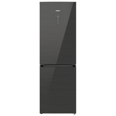 Холодильник Edler ED-355GRGD, Black, двокамерний, з нижньою мор. камерою, No Frost, загальний об'єм 281L, корисний об'єм 201L/80L, A+, 185x60x59.5см