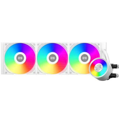 Система рідинного охолодження PcCooler DA360 Pro ARGB Digital, White, 3x120 ARGB PWM 500-2200RPM±10%, Intel: LGA115X/1200/1700/1851/20XX, AMD: AM4/AM5 (DA360PRO-WHAWXL-GL)