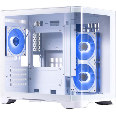 Корпус 1stPlayer UV5, White, без БЖ, Mini Tower, Micro ATX / Mini ITX, 2xUSB 3.0, макс. CPU - 157 мм / VGA - 330 мм, 3x120 мм ARGB, бічна та передня панель із загартованого скла (UV5-WH-2FC7R-W-1FC7-W)